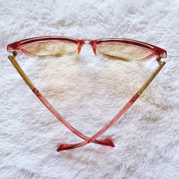 Joanne Clear Orange Square Sunglasses - Picture 10 of 12